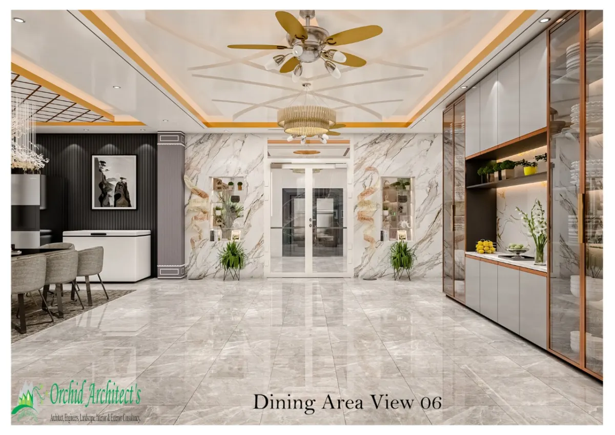 Marble Dining & Lounge by Orchid Architects